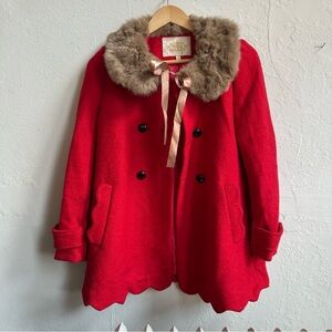 Girls Youth Medium Peal Coat with Fur